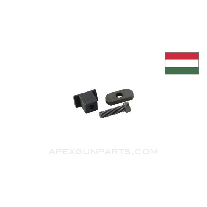 Hungarian AMD Pistol Grip Screw, Plate & Nut, Short, *Good*