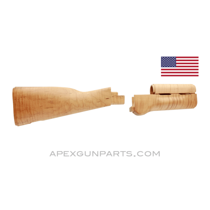 AK Stock Set with No Parts Fitted, Wood, No Grip, US Made 922(r), *NOS*
