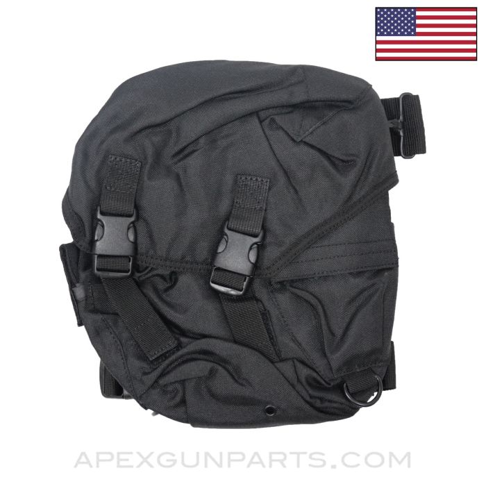 Galls Gas Mask Pouch, Nylon, Black *NIW*