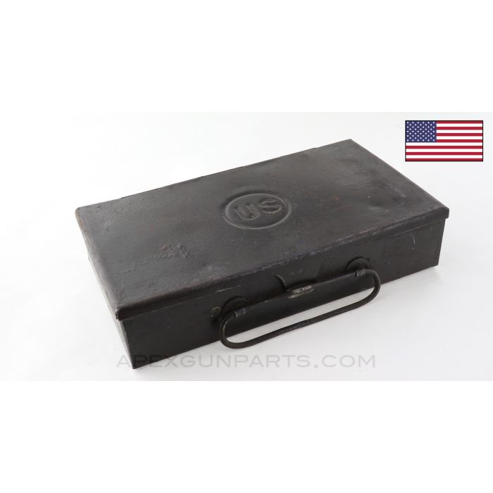 US Model 1912 Cleaning Kit Case for the M1911 Pistol, w/ Wood Insert, Steel *Good* 