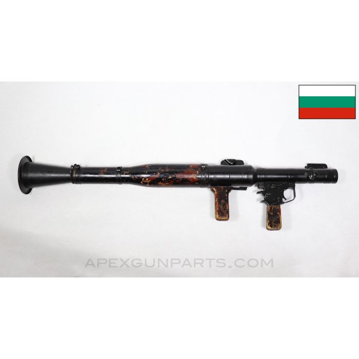 Bulgarian RPG-7B Anti-Tank Rocket Launcher, w/ Wooden Tube Cover, 40MM, Demilled *Good* 