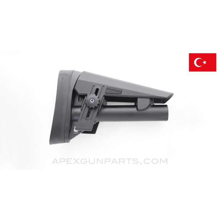 PANZER M4 / Benelli M4 Shotgun and Clones 3 Position Telescopic Stock, Adjustable Cheek Riser, Missing Push Button, Black *NEW / As-Is*