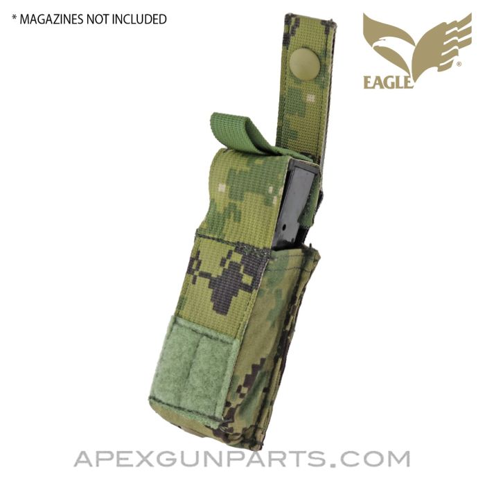 Eagle Industries Made Single Magazine Pouch, M9 / Glock / SIG Double Stack, AOR2 Camo *Good*