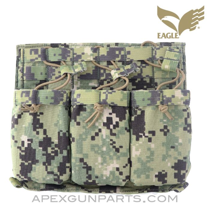 Eagle Industries A0R2 Triple M4 Magazine Pouch Placard, Velcro Backing & MOLLE Straps *Excellent*
