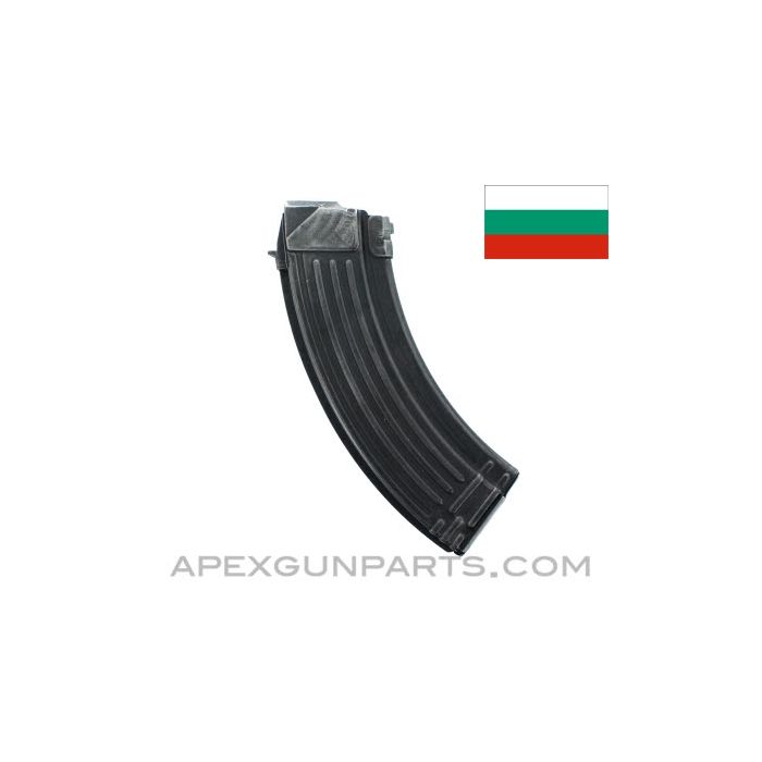 AK-47 Magazine, 30rd, Blued Steel, 7.62x39, Bulgarian *Good* 