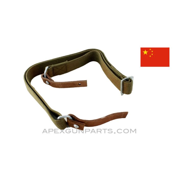Chinese Type 56 (SKS) Sling, OD Green w/Leather Tabs, *NOS* 