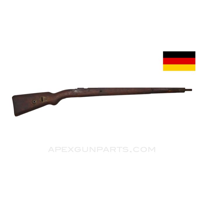 G24(T) Mauser Stock, HEER Marked, w/ Bayonet Lug and Butt Plate, WW2 Issue *Good*