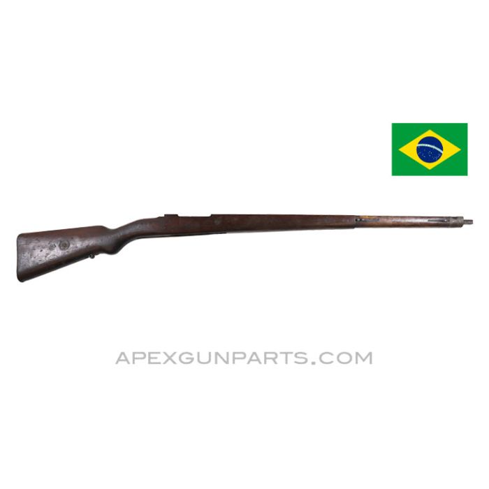 Brazilian 1908 Mauser Stock Assembly, Cartouche Marked *Good*