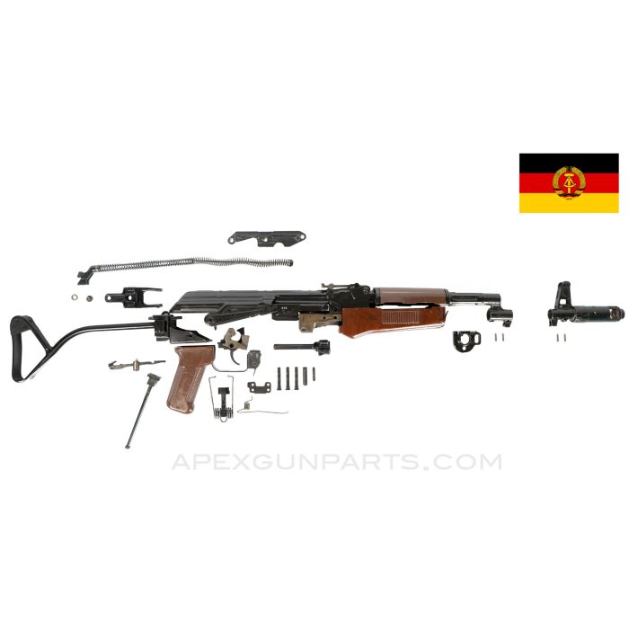 East German AK-74 Mpi-AKS-74n Side Folder Parts Kit, Plastic Furniture, Matching, 5.45x39 *Very Good* 