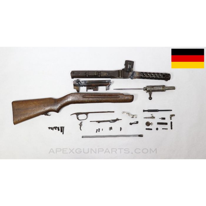MP-34 SMG Parts Kit, w/ Torch Cut Receiver Pieces, Steyr, 9mm *Good* 