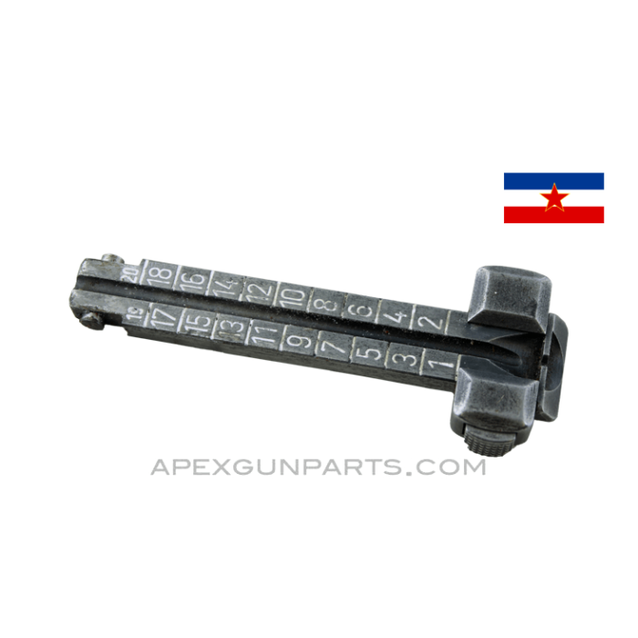 Yugoslavian 98K Mauser Rear Sight Leaf Assembly, *Very Good*