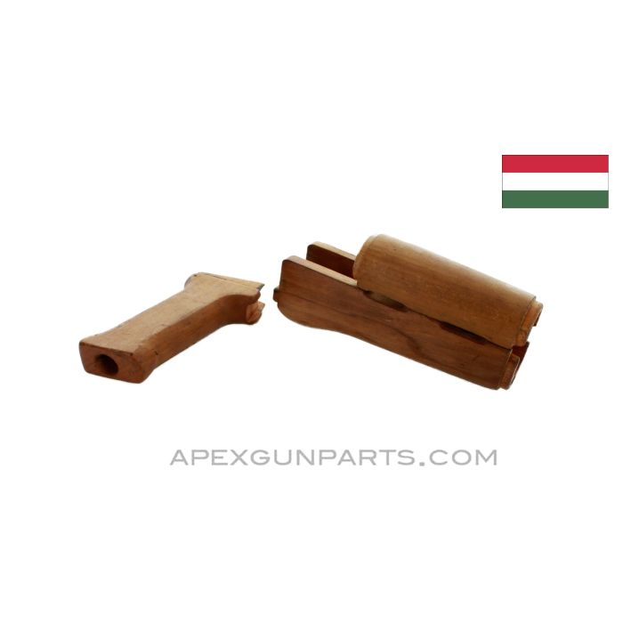 Hungarian AK-63D / AKM Wood Handguard Set w/Pistol Grip *Very Good* 