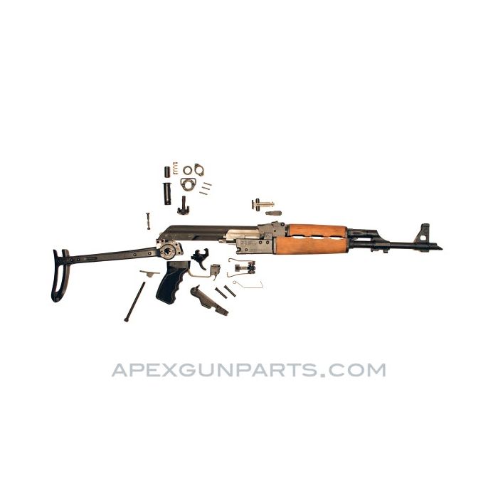 Zastava N-PAP DF AK-47 Parts Set w/Barrel, Underfolder Stock, US Made Gas Piston & FCG, Non-Matched, 7.62x39, *Excellent* 