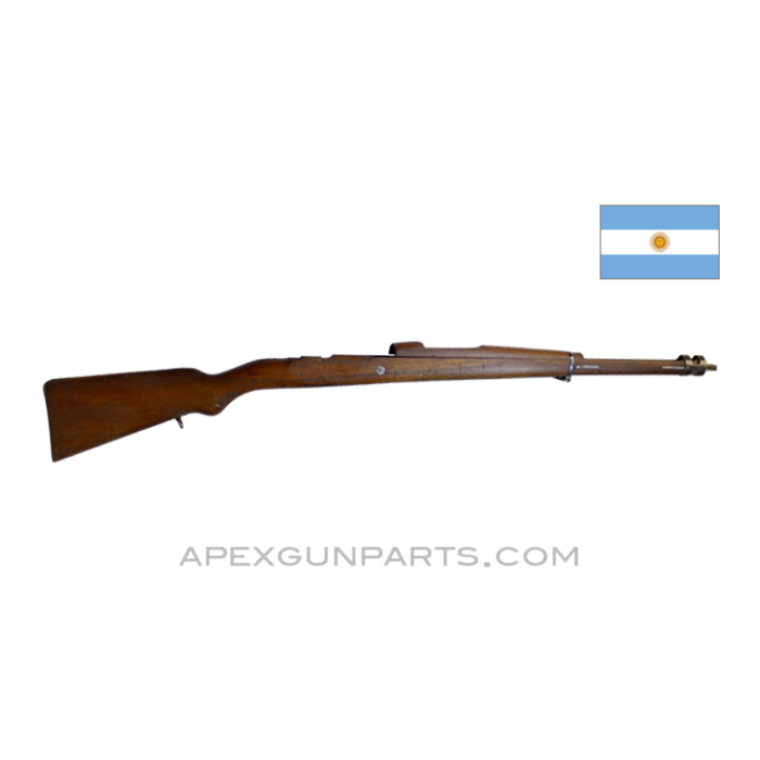 M1909 Argentine Mauser Stock, 43.5", Complete, With Bayonet Stud, Wood *Good*