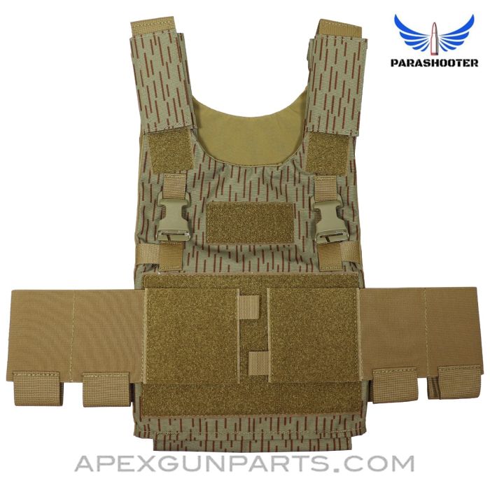 APEX “Kaffarov” Slick Plate Carrier Set, Exclusive East German V2 Strichtarn Camo *NEW* by Parashooter Gear