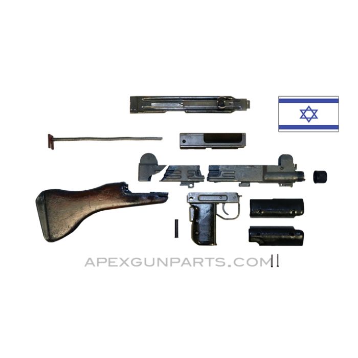 UZI Parts Kit w/ Fixed Wood Stock, TYPE 2, Includes Trunnion & Cut Receiver, *Good*