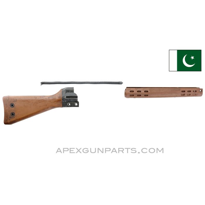 Pakistani Manufactured Furniture Set for the G3 / HK91, Brown Polymer, Separated Recoil Assembly *Good*