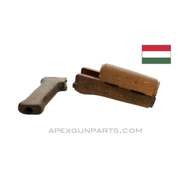 Hungarian AK-63D / AKM Wood Handguard Set w/Pistol Grip *Fair* 