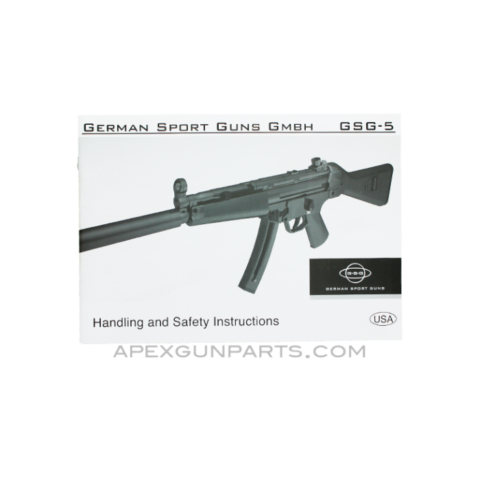 GSG-5 Handling and Safety Manual, Paperback, *NOS*
