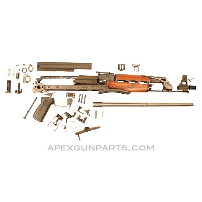 Yugoslavian M70AB1 Underfolder Parts Set w/*NEW* US Barrel, Flat Sided Trunnion, 7.62X39, *Good* 