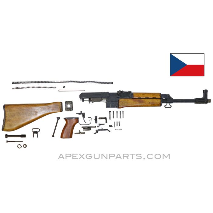 Czech VZ-58 Fixed Stock Parts Kit ,15.5" Populated Chrome Lined Barrel, Wood Furniture, Factory Finish, 7.62x39 *Very Good* 