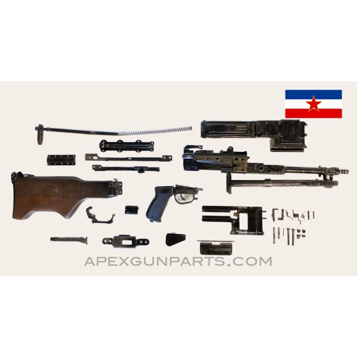 PKM Parts Kit, Serbian / Yugoslavian M84, 7.62X54r *Very Good* 