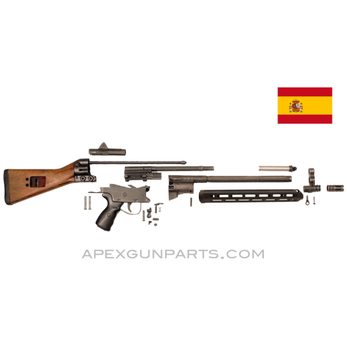 CETME Model C Parts Kit 7.62X51 NATO, with *New* MLOK Tri-Rail Handguard, *Good*