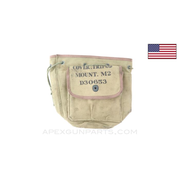 WW2 U.S. Army M2 Tripod Canvas Mount Cover, Tan, *Good*