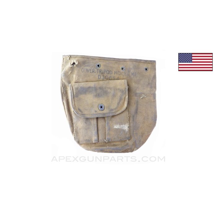 WW2 U.S. Army M1 Tripod Canvas Mount Cover, Tan *Fair*