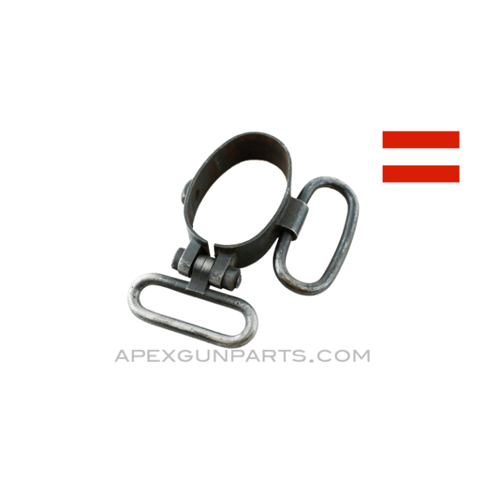 Steyr M95 Rear Barrel Band, With Dual Sling Swivels, Austrian *Good*