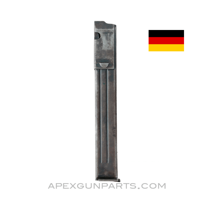 MP 41 Magazine, Ribbed, 32rd, Blued Steel, 9x19, *Fair* 