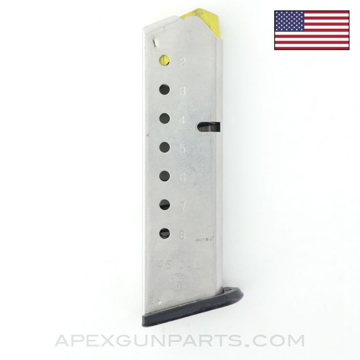 Smith & Wesson 4516-1 Magazine, 8rd, Yellow Follower, .45 AUTO *Good*