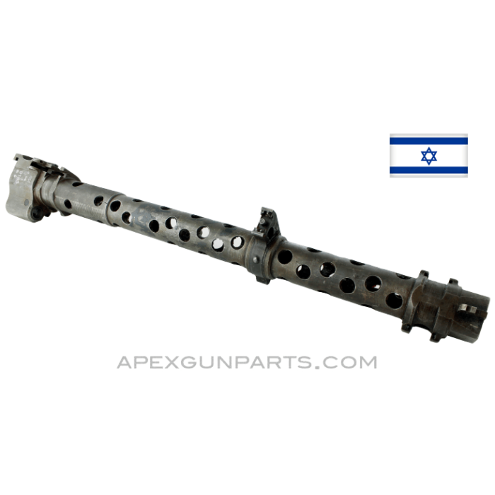 German WWII MG-34 Barrel Jacket Assembly, NO Sights, Waffen & DOT Marked, Israeli issued, *Good* 