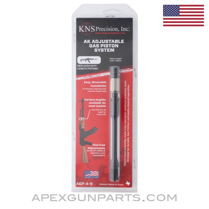 KNS Precision AK-74 Adjustable Gas Piston, AGP-A-9, Updated Sleeve, US Made 922(r) Part, *NEW*