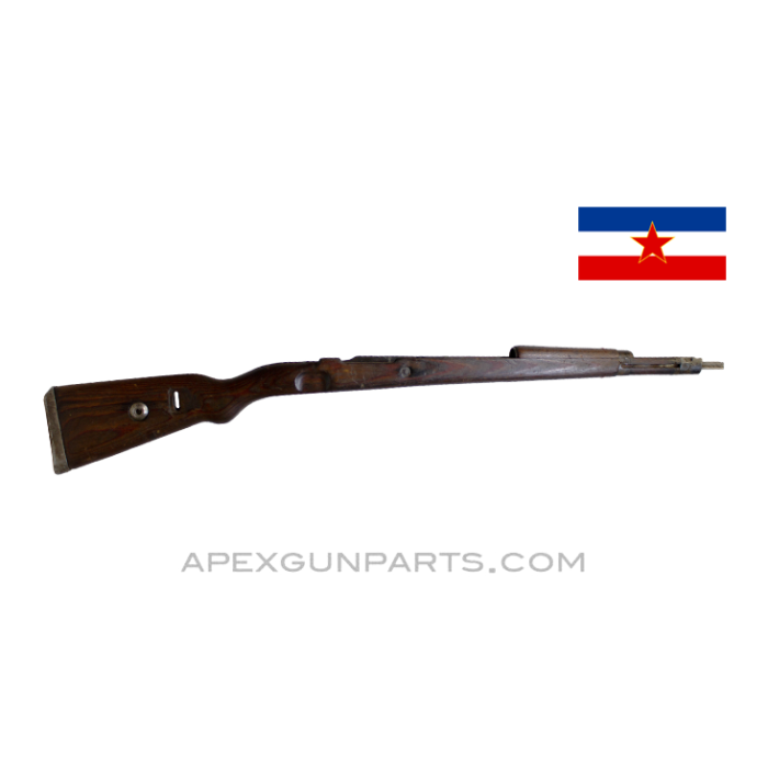Yugoslavian K98 Mauser Stock Set, 38", With Hand Guard & Bayonet Stud *Good* 