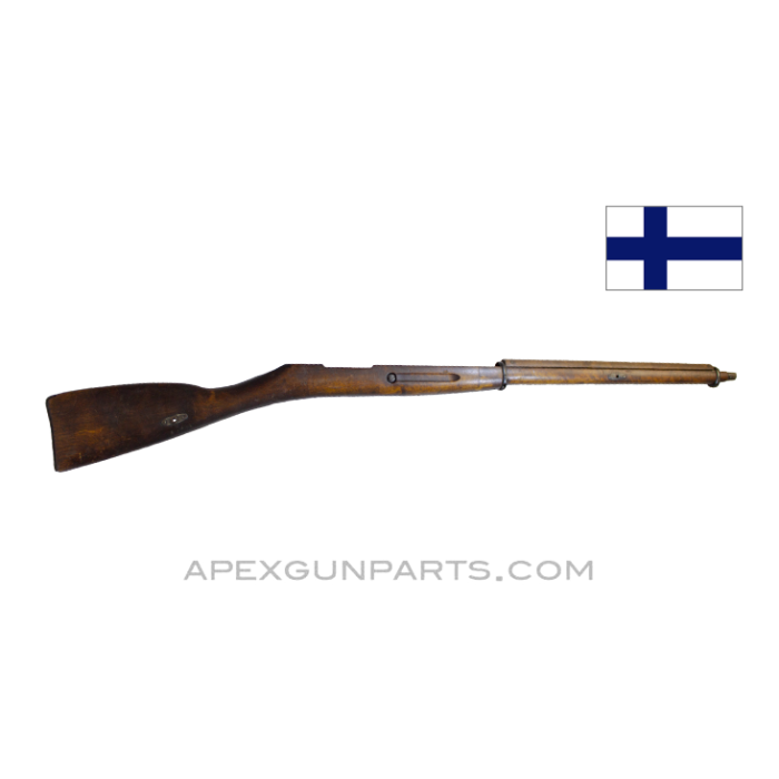 Finnish M91 Nagant Stock, 47.5", With Upper Handguard, *Good*