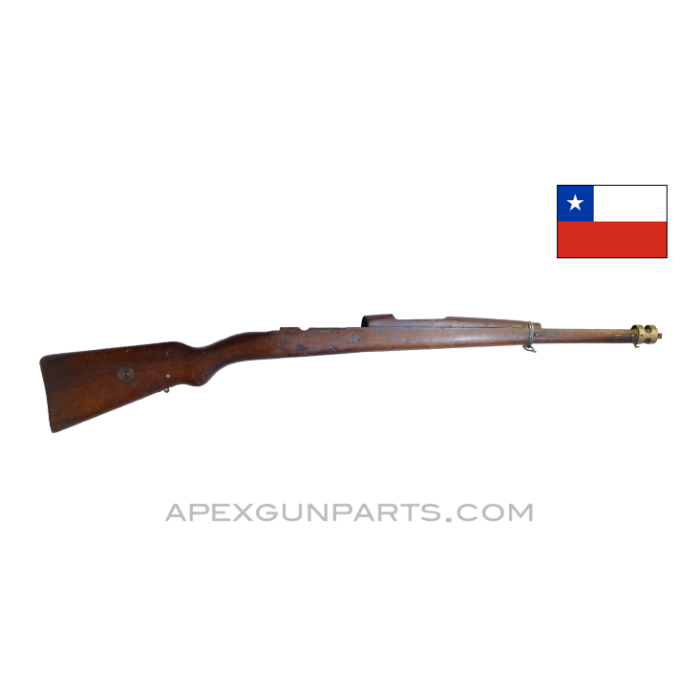 Chilean 1912 Mauser Long Rifle Stock, 44" With Handguards, *Good*