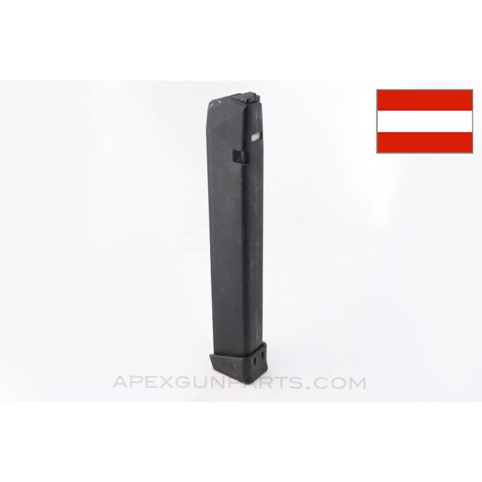 PW Arms Manufactured Glock 19 Gen 1-3 Magazine, 31rd + 2rd Extension, 9mm *Good*