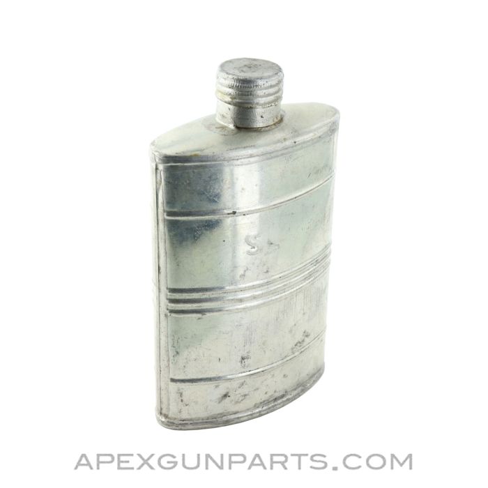 Oil Bottle for Machine Gun, Bright Steel, Oval Body, Large, *Very Good*