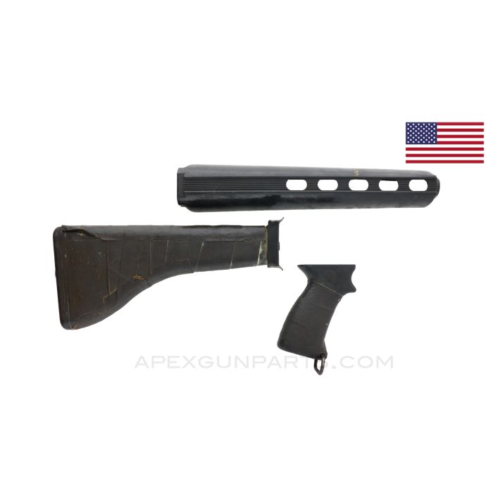 Armalite AR-18 Furniture Set, Black Polymer *Good* 