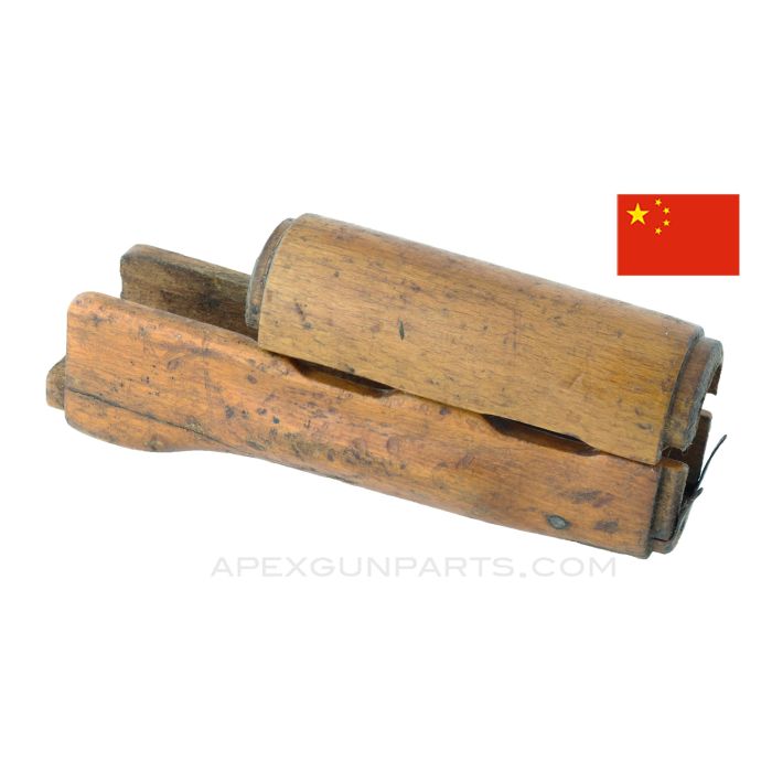 Chinese MAK-90 Handguard Set, Cracked, Wood *Good* 