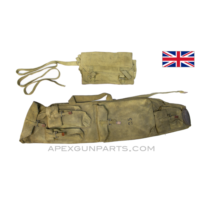 SPECIAL! BREN Gun Barrel Carry Case WITH Spare Parts Wallet, Canvas, *Good* 