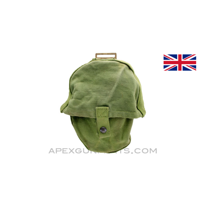 1914 Lewis Gun Magazine Pouch, WWII, OD Green Canvas, South African Made, *Very Good* 