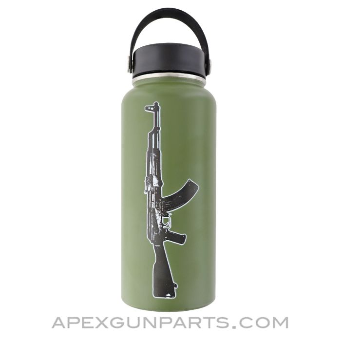 APEX AK-47 / AKM Water Bottle, 32oz Stainless Steel, Double Wall Insulated, Mil-Slurp *NEW*