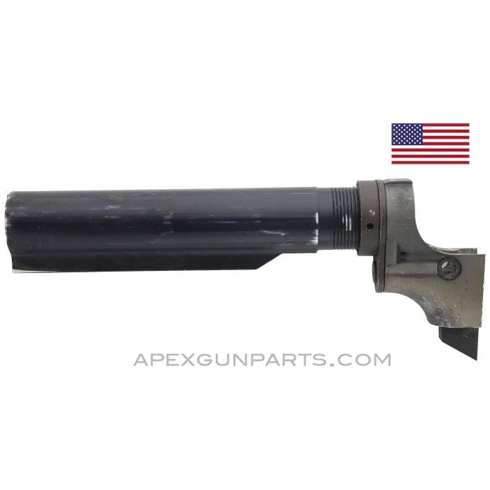 Colt M16A1 Carbine Buffer Tube, 3-Position, With Early Castle Nut & Receiver Section *Good*