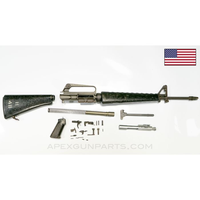 Colt 603 M16 Parts Set, 20" Barrel, Machined Forward Assists, Edgewater Buffer, Grey Finish, 1/12, 5.56 NATO *Good*