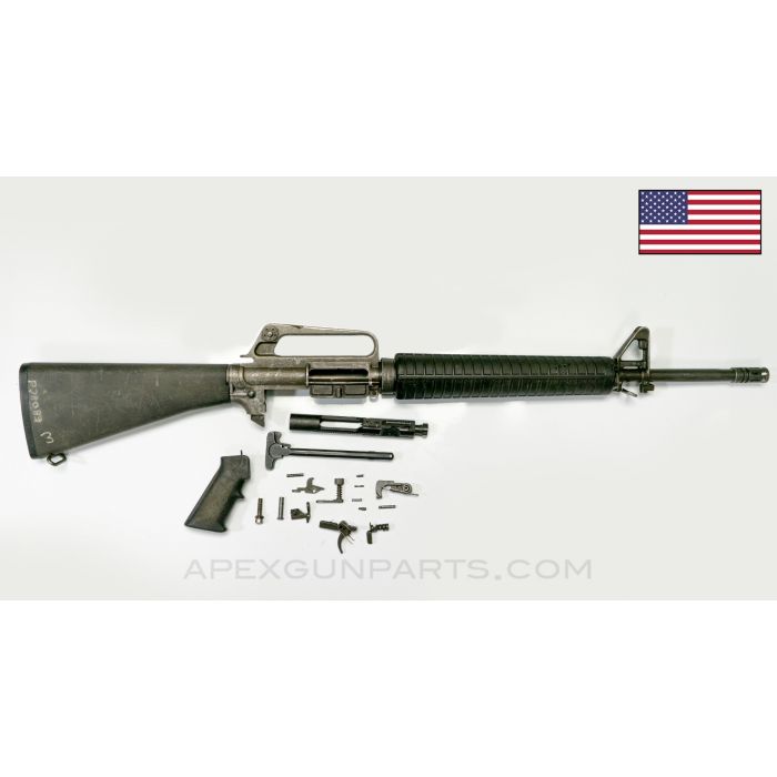 Colt 601 M16 Parts Set, 20" Government Profile Barrel, A2 Furniture, A1 Birdcage Flash Hider, Bolt & Carrier, 5.56 NATO *Good*