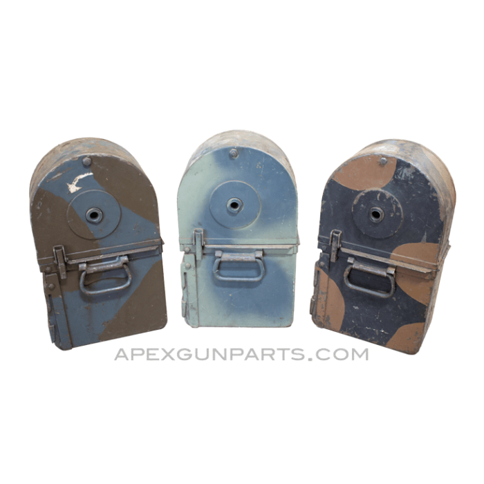 Browning M2 .50 Cal. 200 rd. "Tombstone" Ammo Drum, *Good* 