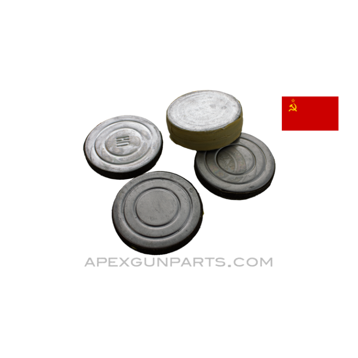 Soviet GP5 Gas Mask Replacement Lenses, Set of 5, *Good*