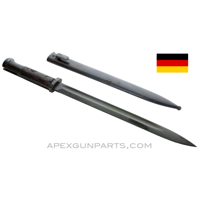 German G24(T) / VZ-24 Bayonet and Scabbard, Waffen Marked, Matching, *Good*